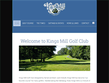 Tablet Screenshot of kingsmillgolf.com